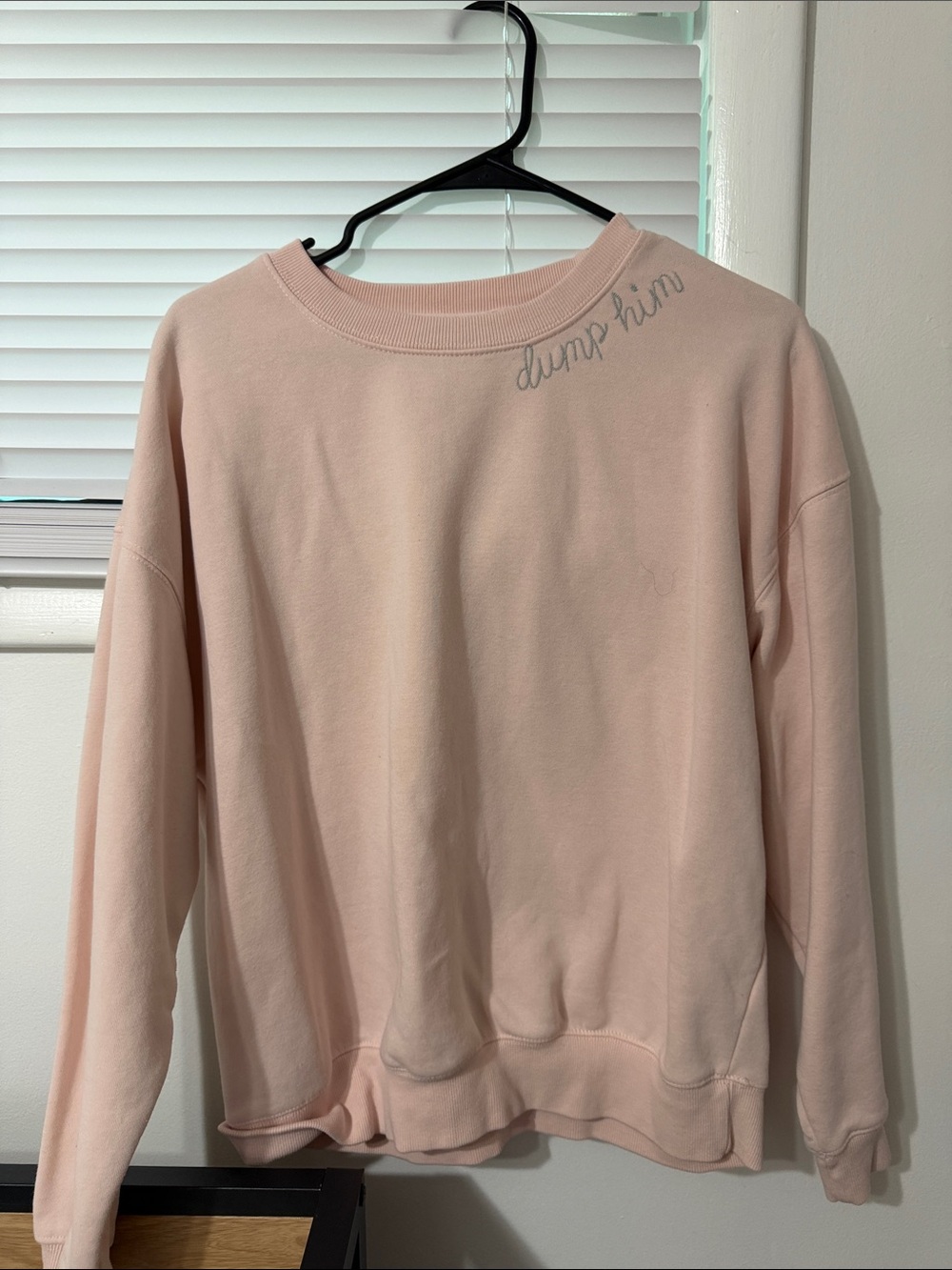 Dump Him Pink Crewneck Sweatshirt - Women Sweater